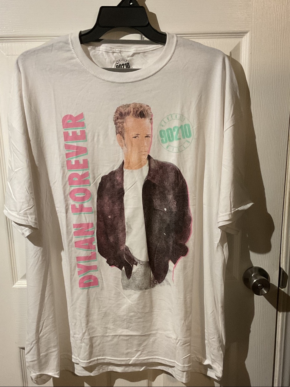 Beverly Hills 90210 “Dylan Forever” White Graphic Short Sleeve Tee